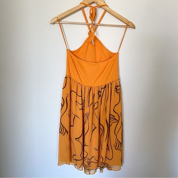 Zara x Dina Bukva Orange Halter Neck Dress‎ - Picture 7 of 11